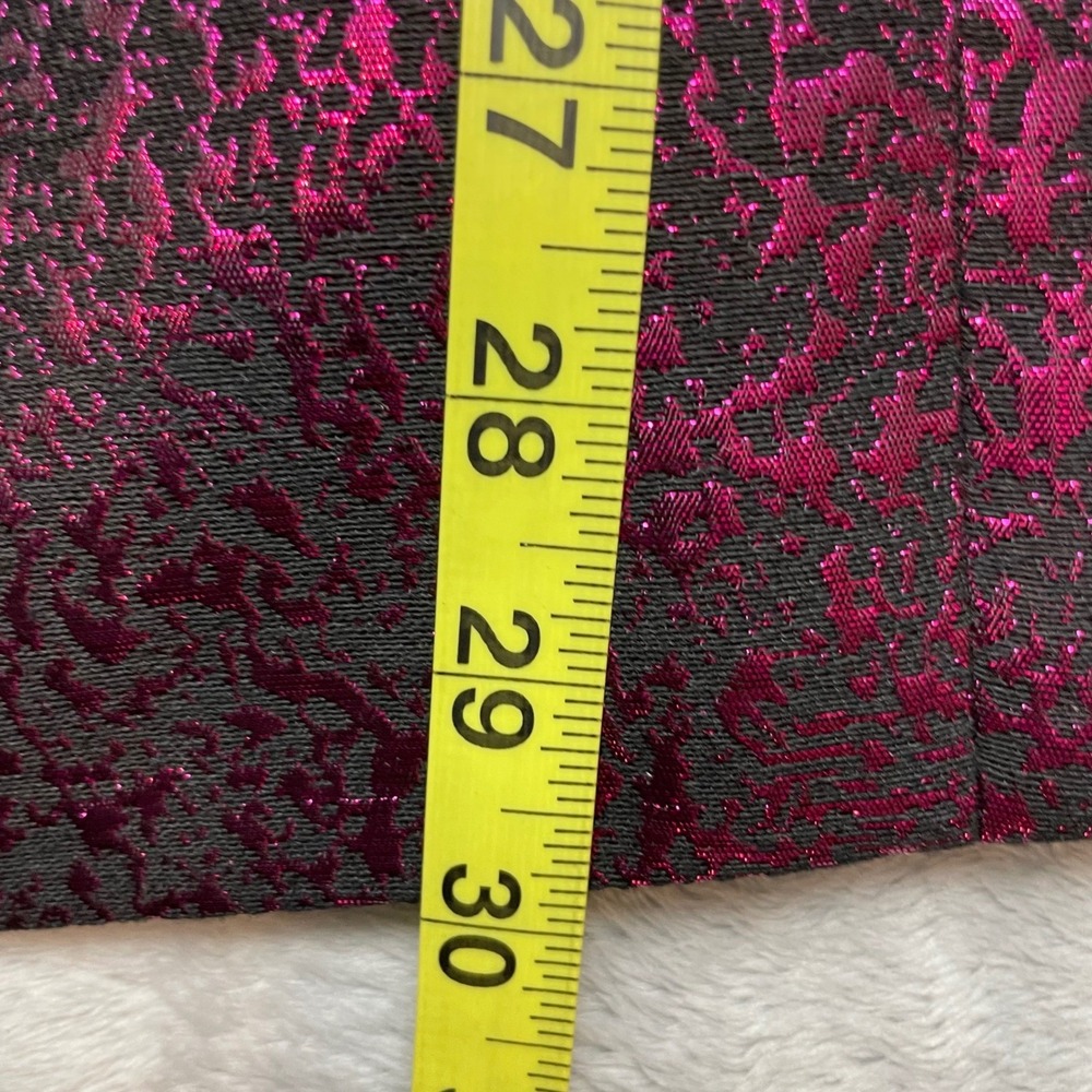 NWT Eloquii Womens Metallic Blazer Size 22 Magenta Brocade Double Breasted Party - Picture 10 of 10